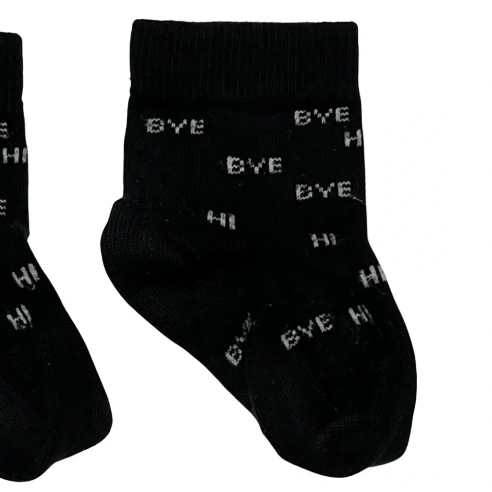 Hansel From Basel Mini Hi Bye‎ Crew Sock in Black